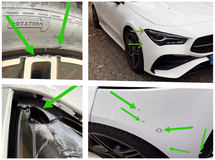 Mercedes Benz CLA — Schadenbild